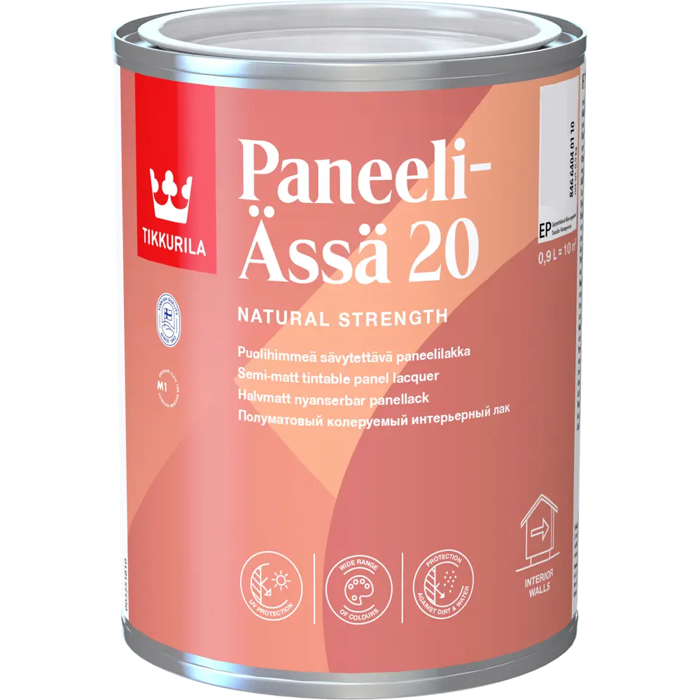 Лак Панели-Ясся 20 полуматовый 0.9 л Tikkurila STLM-2069466