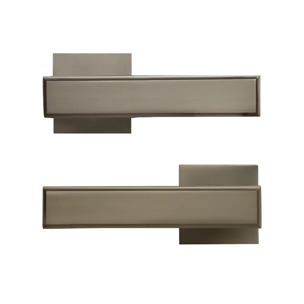 Дверная ручка на розетке KREAFORTA Двиница без запирания цвет никель STLM-2056299 - Вид №1