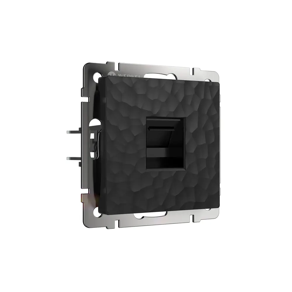 Компьютерная розетка встраиваемая Werkel Hammer RJ45 без заземления цвет черный STLM-2200855 - Вид №1