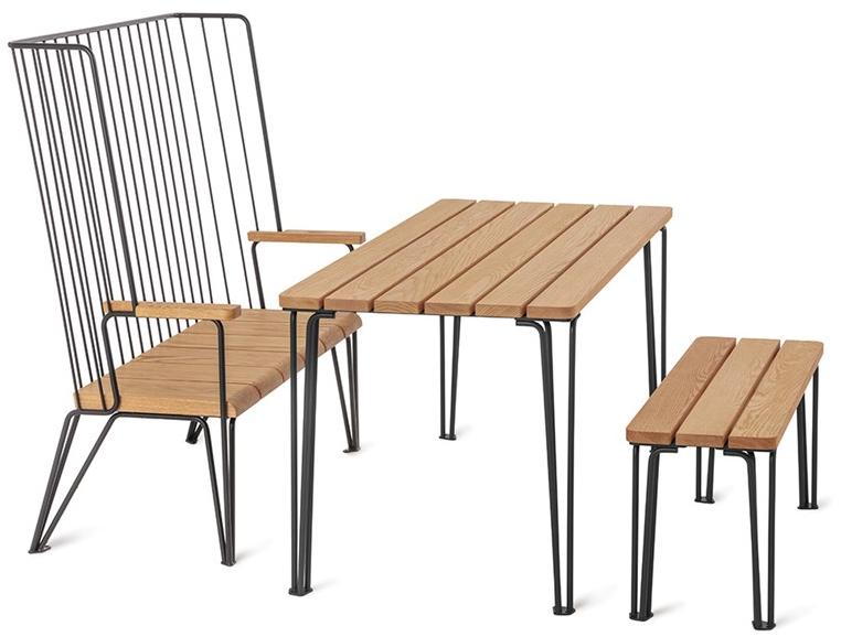 Nola Industrier Садовая скамейка из стали и дерева Gard sun-id-1458252 - Вид №5