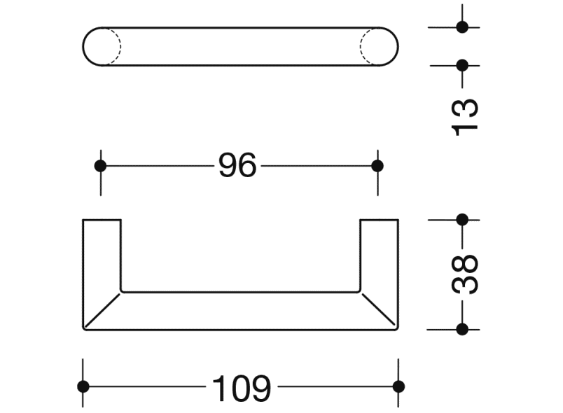 562.13.96 Мебельная ручка ø 13 мм HEWI USA Produkte  - Вид №16