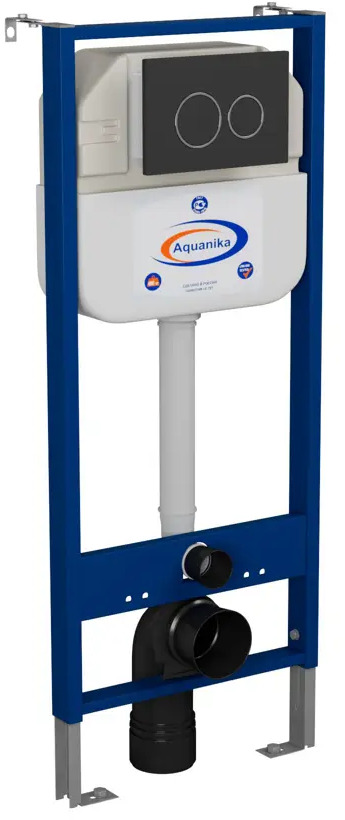 91778047 Инсталляция Aquanika Basic 10.702.450.00.00-Q00005 для подвесного унитаза с клавишей смыва BAU Dream для инсталляциии, черный матовый STLM-1001138