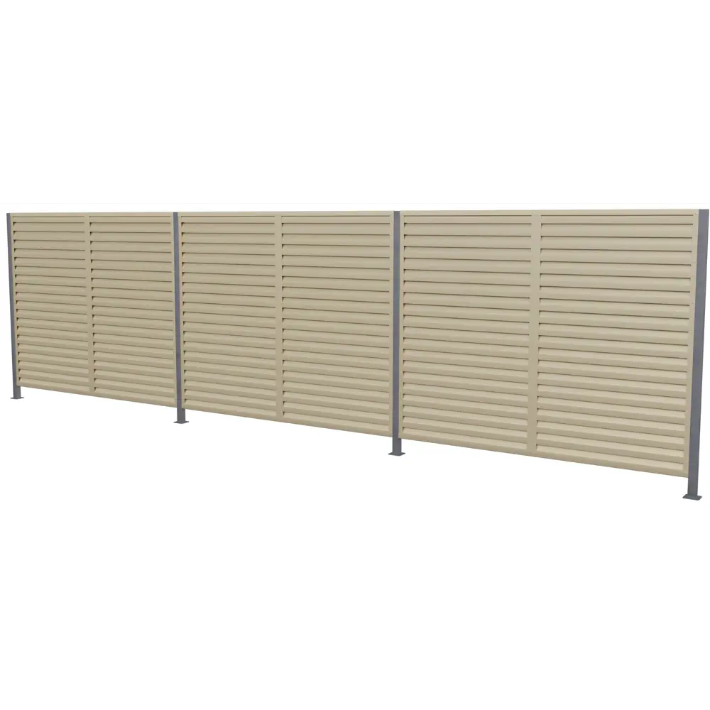 Забор-жалюзи Вершина 2x2.5 м цвет бежевый Santreyd STLM-2113161 - Вид №4