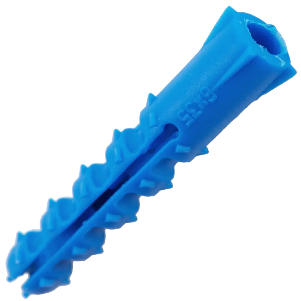 Дюбель с шипами для полнотелых материалов 6х35 мм полипропилен цвет синий 500 шт НЕВСКИЙ КРЕПЕЖ STLM-2182818