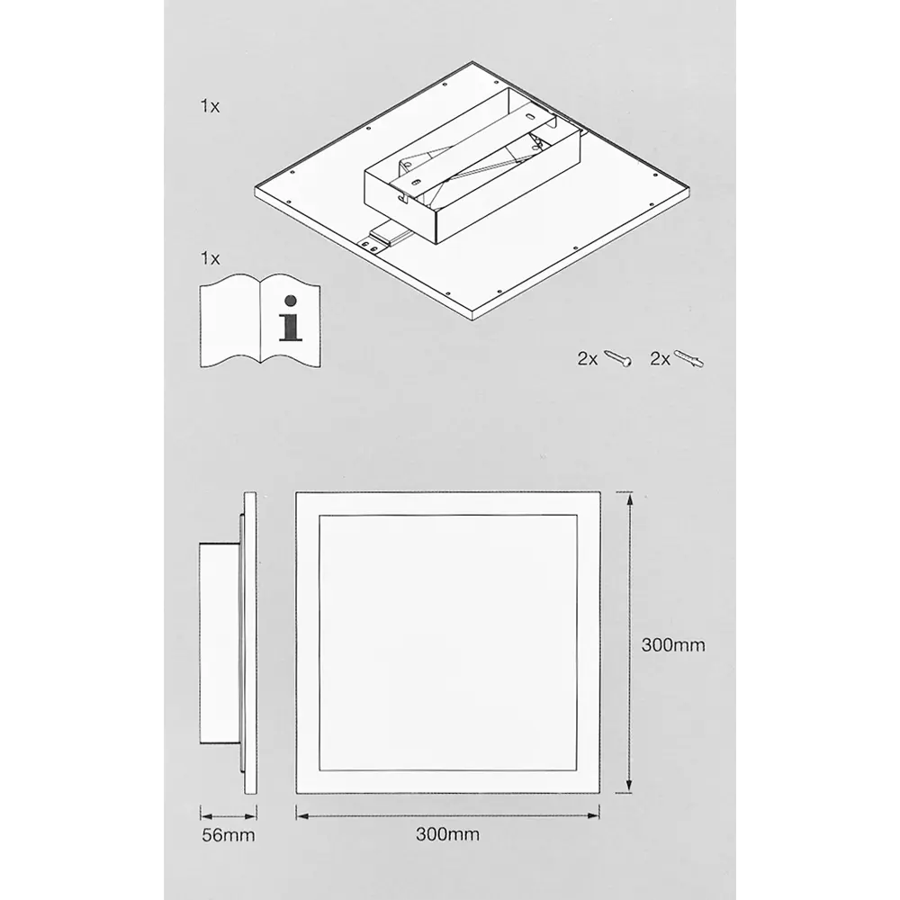 Безрамный накладной светильник WiFi 20 Вт IP20, 30X30 мм, 1500 Лм Santreyd STLM-2142513 - Вид №13