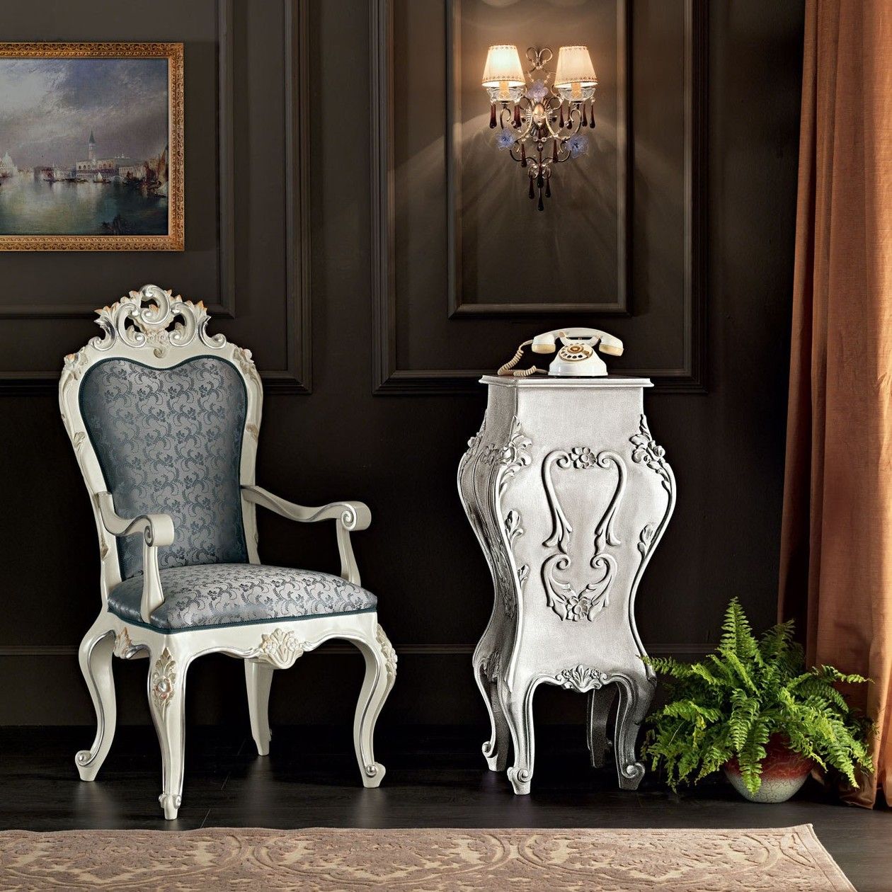 Мягкий стул с подлокотниками Modenese Luxury Interiors Villa Venezia ARCH-00136010 - Вид №1