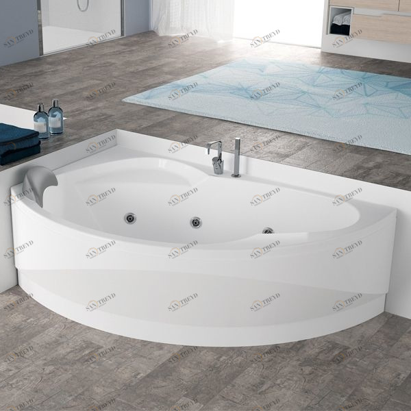 Ванна Plus Novellini VOGUE с набортным смесителем и боковой панелью VOG416585PA1