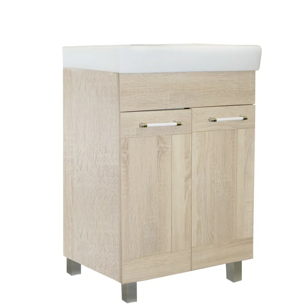 Тумба под раковину напольная «Клио-М» 60 см цвет дуб сонома AQWELLA STLM-2090164 - Вид №1