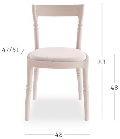 Billiani Стул из бука с мягким сиденьем Toccata & fuga 530 - Вид №6