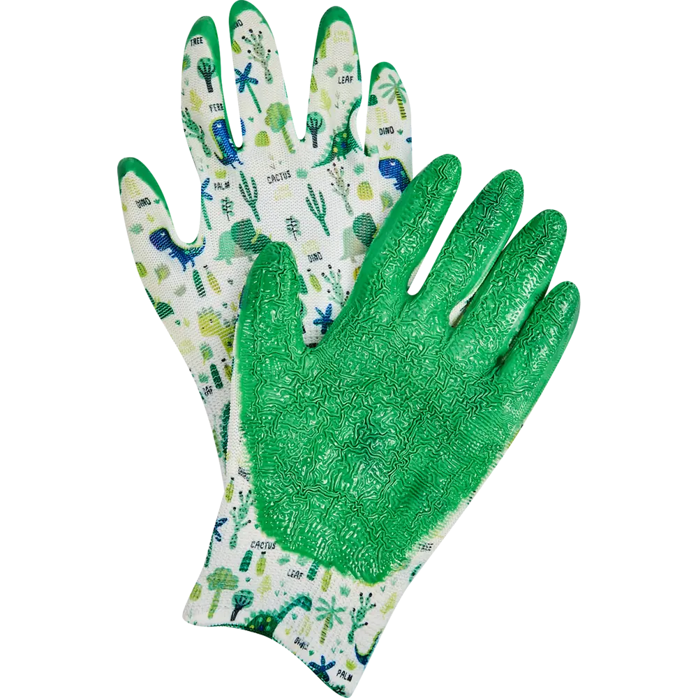 GARDEN SHOW Детские перчатки с динозаврами для садовых работ 6-8 лет 89166303 STLM-0079370 - Вид №1