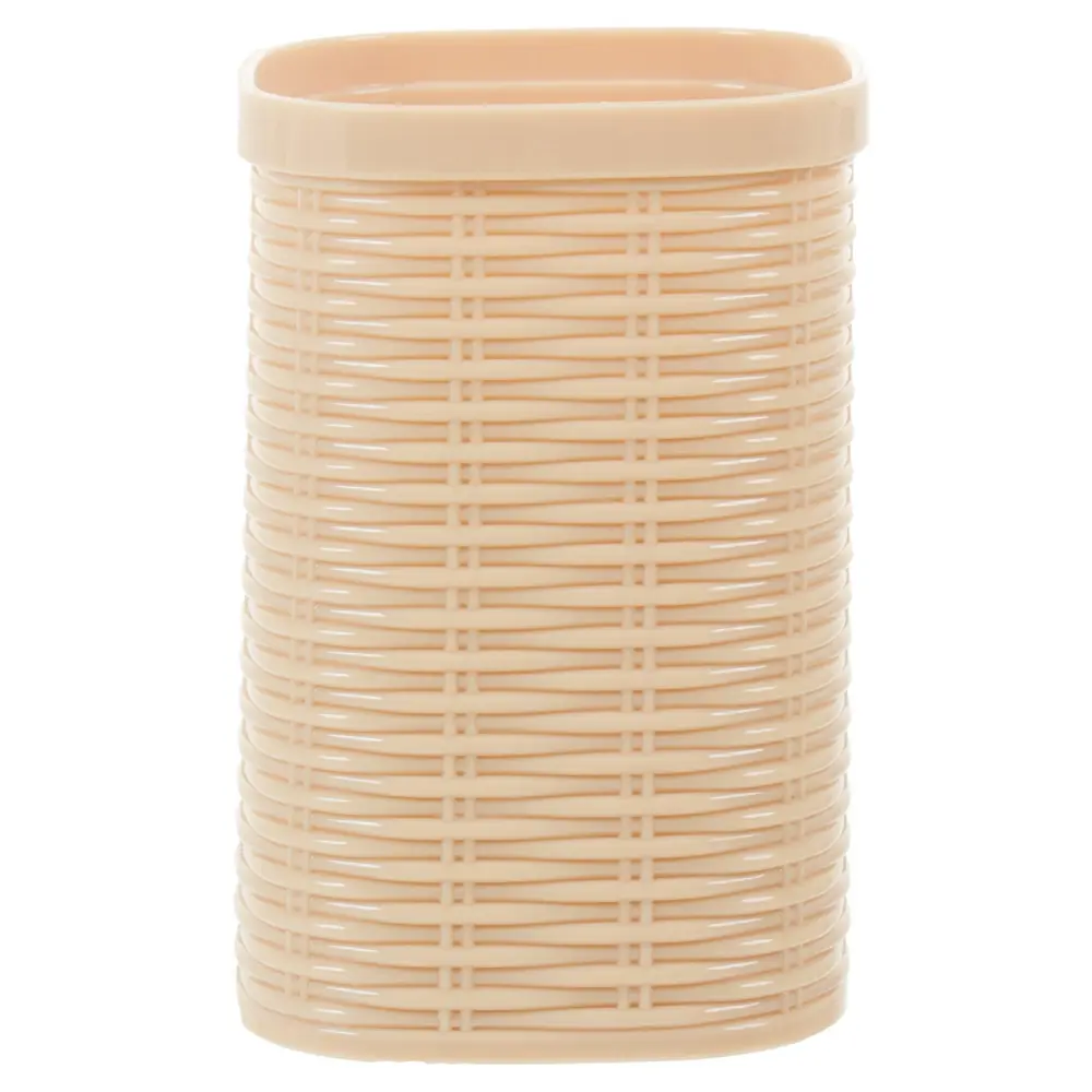 Стакан для зубных щёток настольный Swensa «Rotang» пластиковый цвет бежевый STLM-2079893
