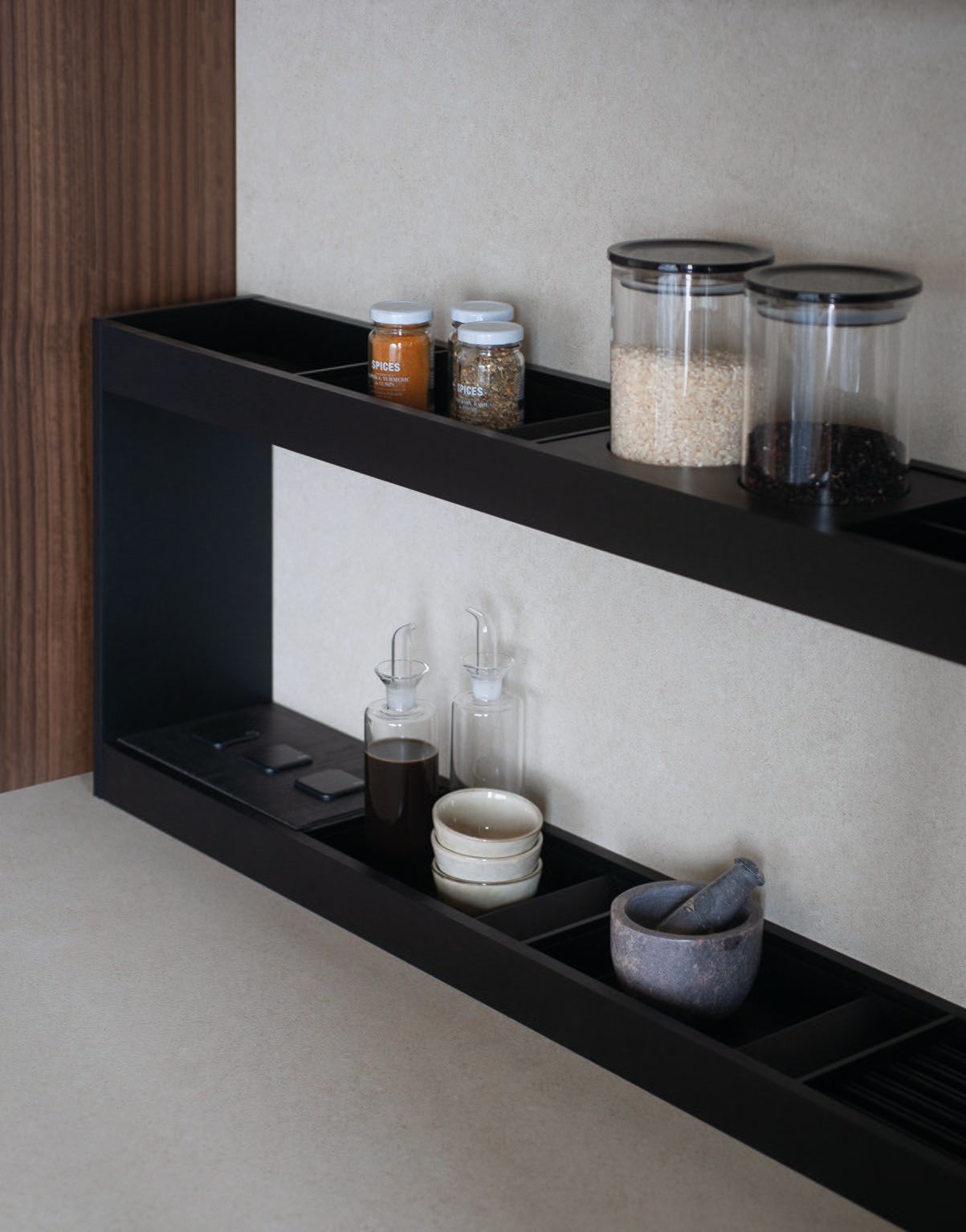 Кухня деревянная отделка инкрустация и остров инкрустация лаком Cesar ARCH-00007243 - Вид №7