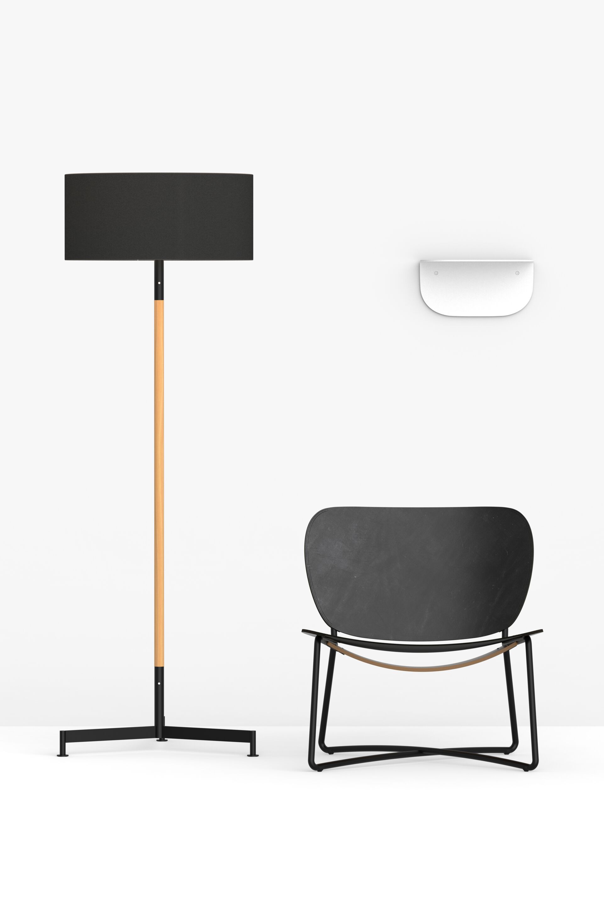 Напольная лампа из ткани и ясеня FUNCTIONALS STOKLAMP ARCH-00089447 - Вид №7