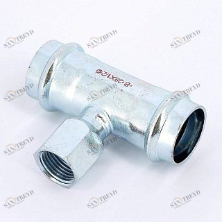 Тройник пресс-B оцинкованная сталь 28 х 1/2' х 28 IBP PC4130G0280428