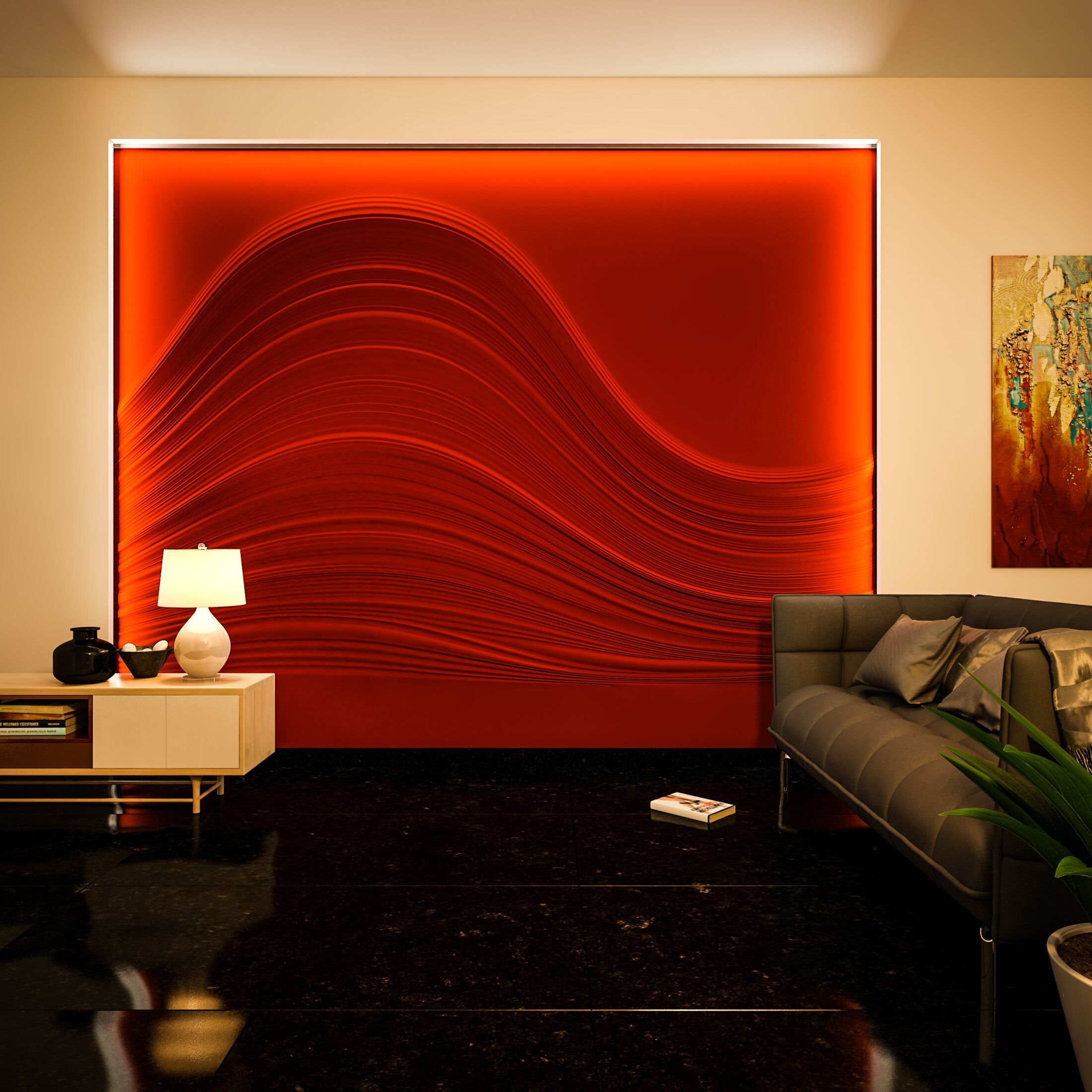 Трехмерная декоративная гипсовая панель WallDeco BIG WAVE ARCH-00120082 - Вид №2