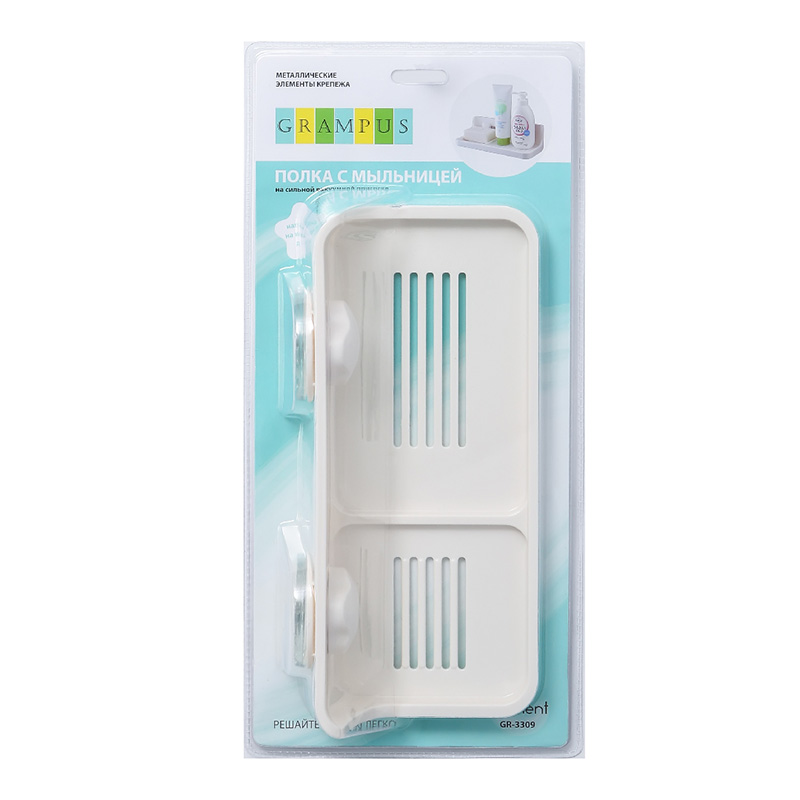 Полочка прямоугольная одноэтажная Grampus ПЛАСТИК GR3309 - Вид №1