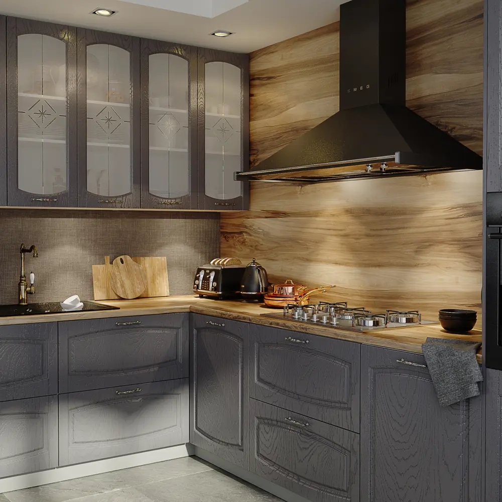 Фасад для кухонного ящика Петергоф грей 79.7x25.3 см Delinia ID МДФ цвет графит STLM-2068624 - Вид №11