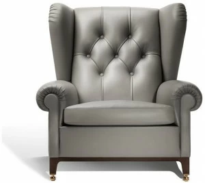 Poltrona Frau Стеганое кожаное кресло с подлокотниками La collezione - divani e poltrone