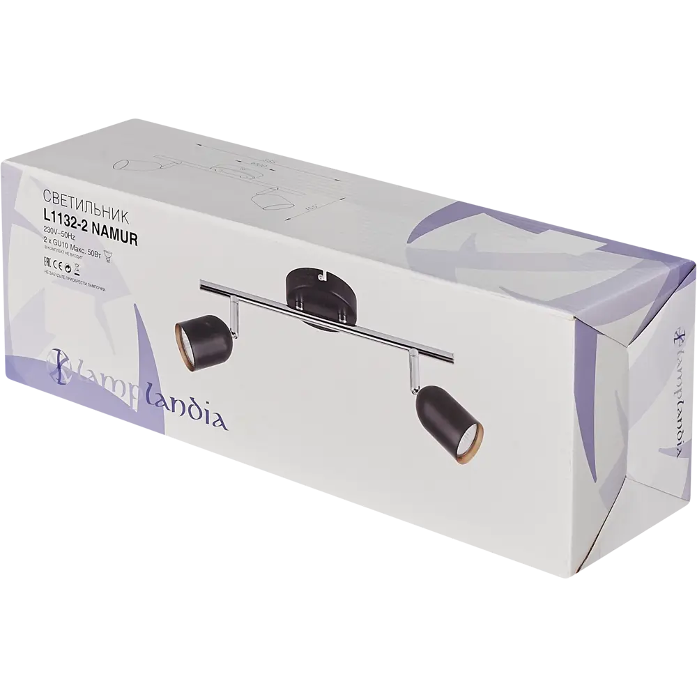 Спот L1132-2 Namur 2xGU10x35 Вт LAMPLANDIA STLM-2152954 - Вид №7
