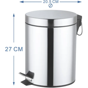 Контейнер для мусора для ванной KONSENSA Терни 5 л сталь цвет хром