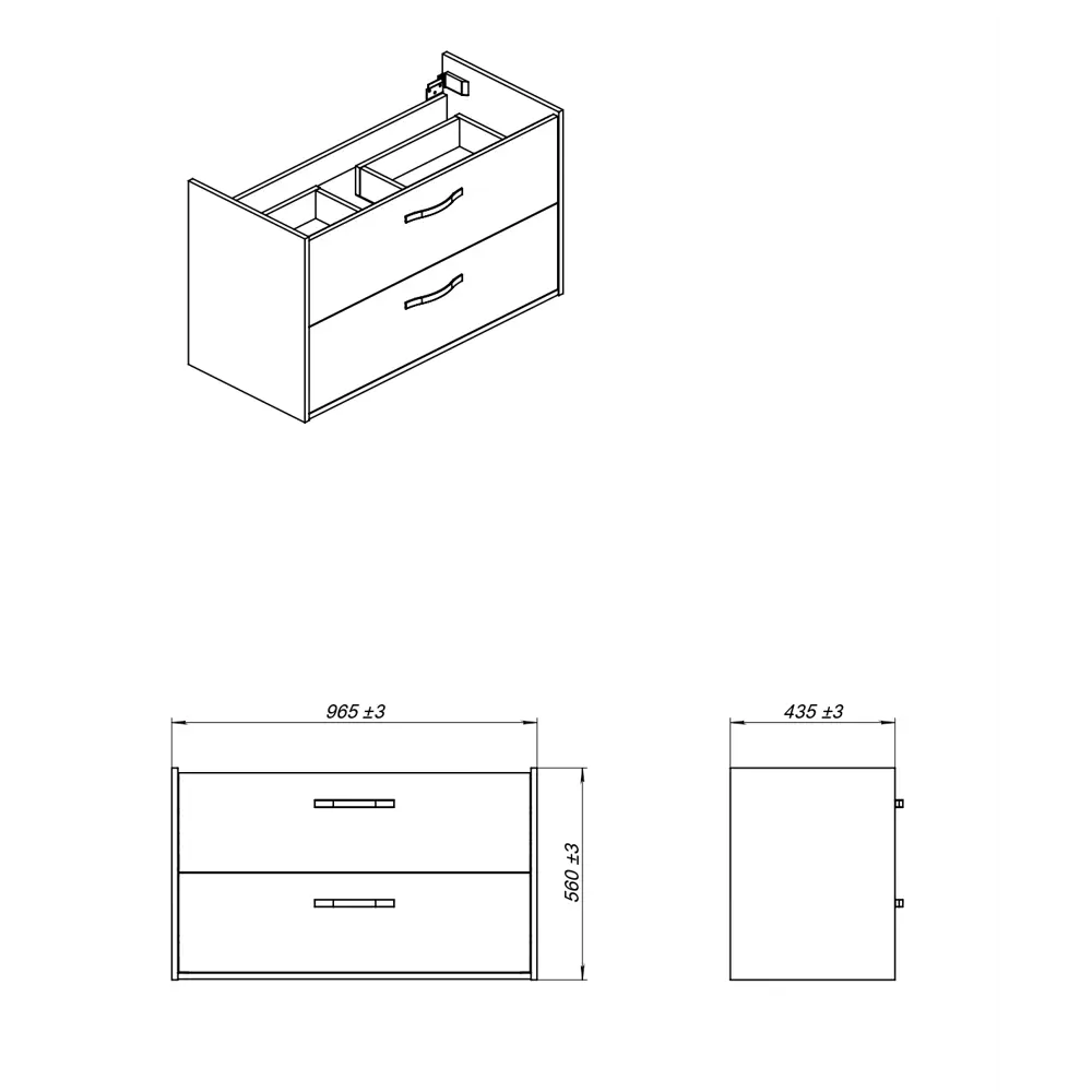 Aquanet Инди — подвесная тумба для раковины 100 см в стиле дуб веллингтон 84855250 STLM-0985899 - Вид №12