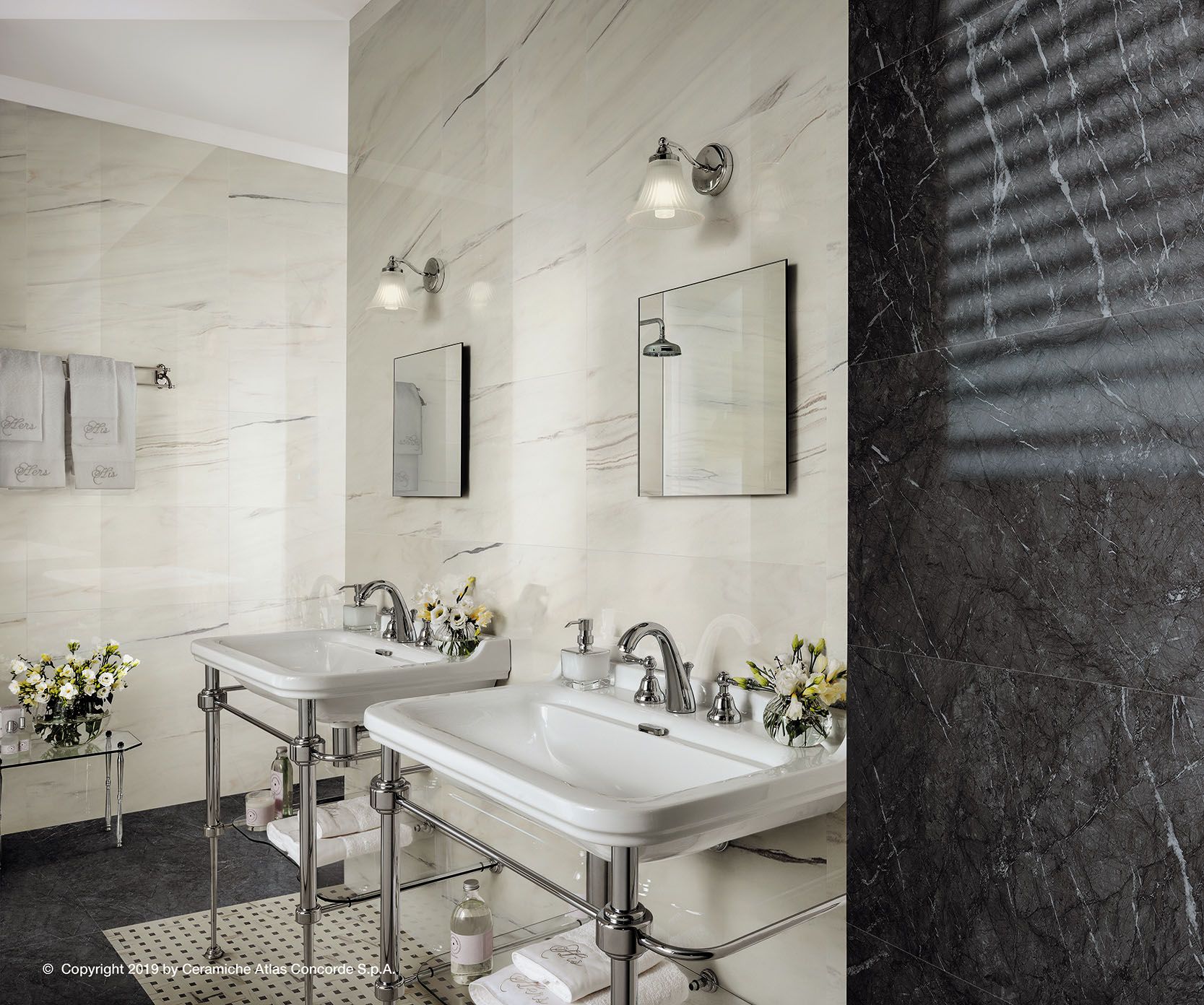 Белое керамическое покрытие с эффектом мрамора Atlas Concorde Marvel Dream ARCH-00073412 - Вид №30