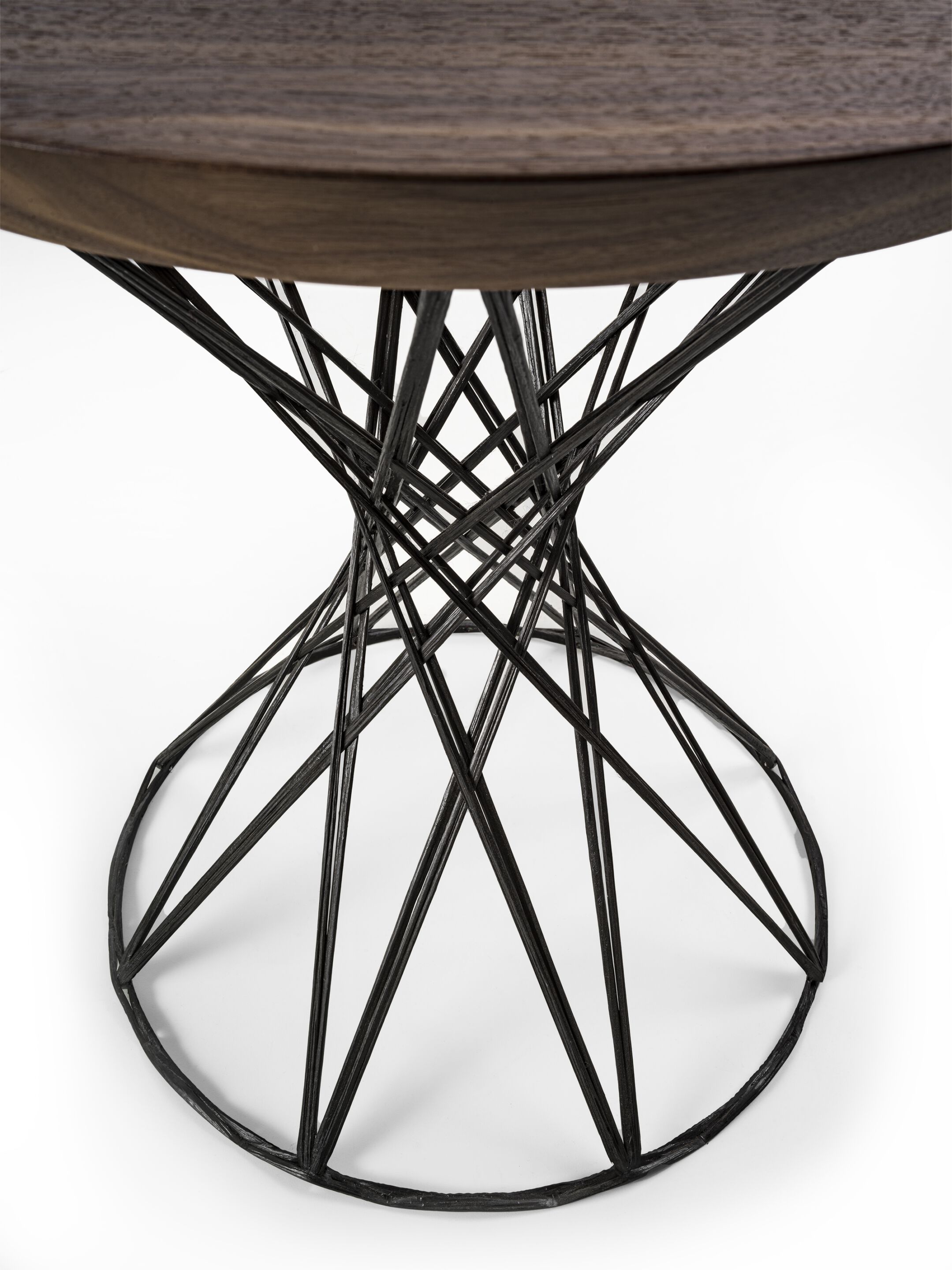 Круглый журнальный столик из массива дерева и углеродного волокна Riva 1920 WEB ARCH-00073743 - Вид №6