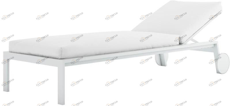 GANDIABLASCO Садовая кушетка из термо-лакированного алюминия на колесиках Timeless sun-id-1454783