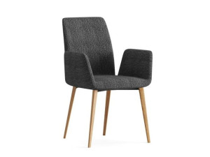 Мягкий тканевый стул с подлокотниками