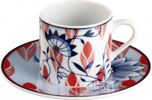 10663827 Meissen Чашка для эспрессо Meissen "Коллаж. Перья" 50мл, п/к Фарфор