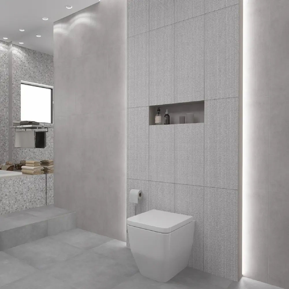 Декор настенный Azori Alba Bianco 25.1x70.9 см матовый цвет белый STLM-2192048