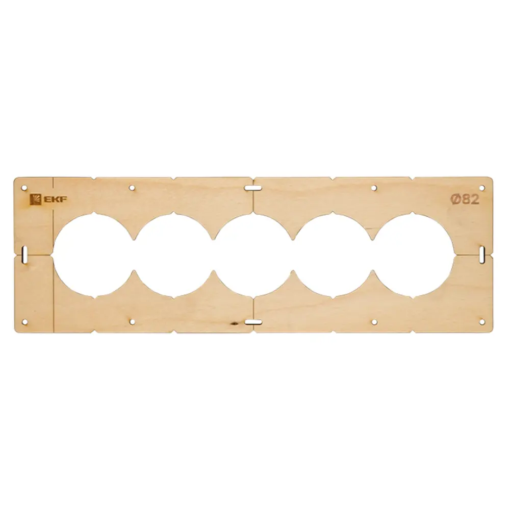 Шаблон для подрозетников EKF d 82 мм 5 постов STLM-2015059