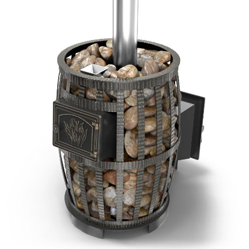 Печь для бани Везувий Легенда Русский пар Ковка 24 (240) с закрытой каменкой 6415 - Вид №1