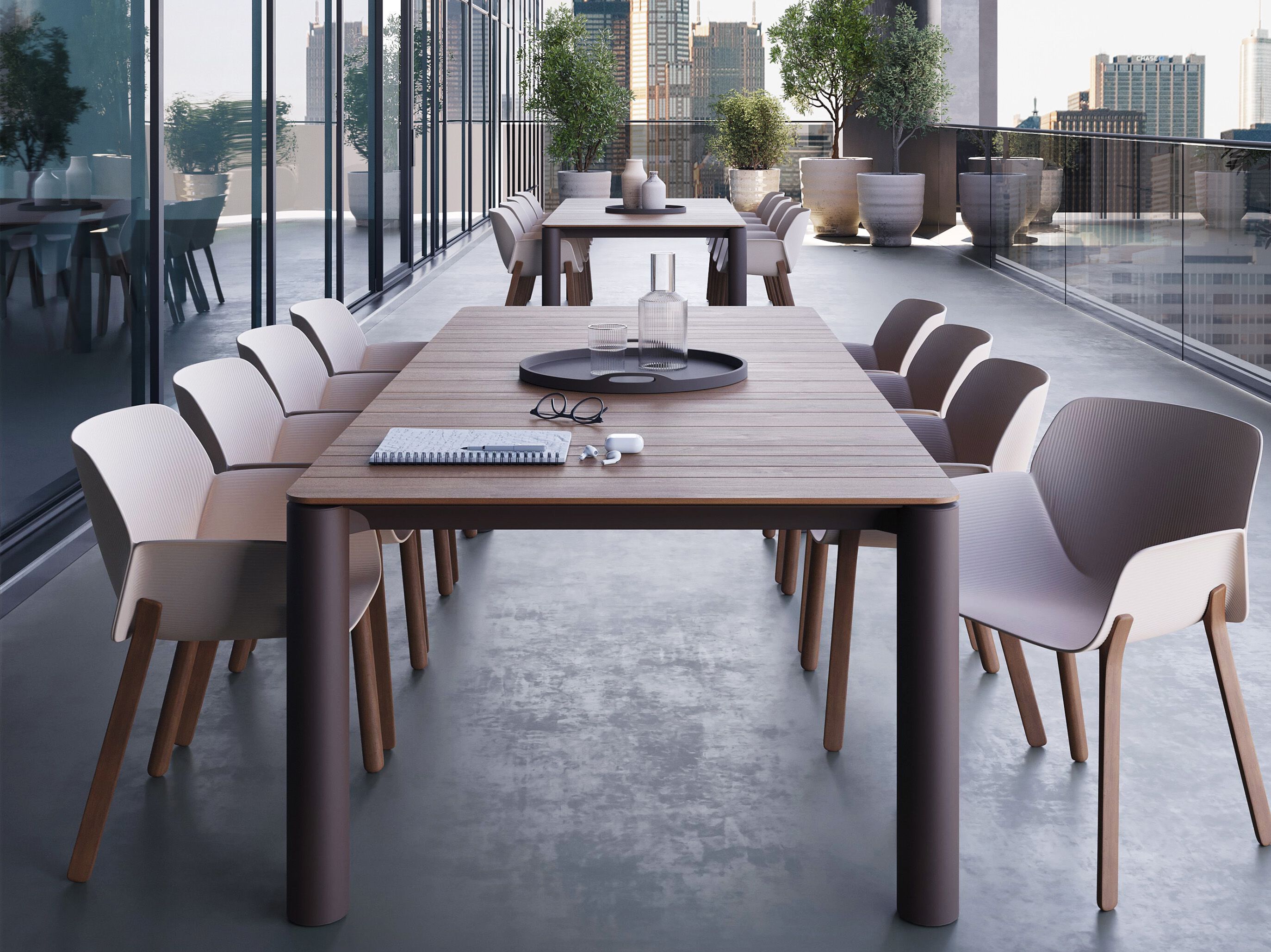 Прямоугольный садовый стол из тикового дерева Andreu World WIND OUTDOOR ARCH-00044838 - Вид №1