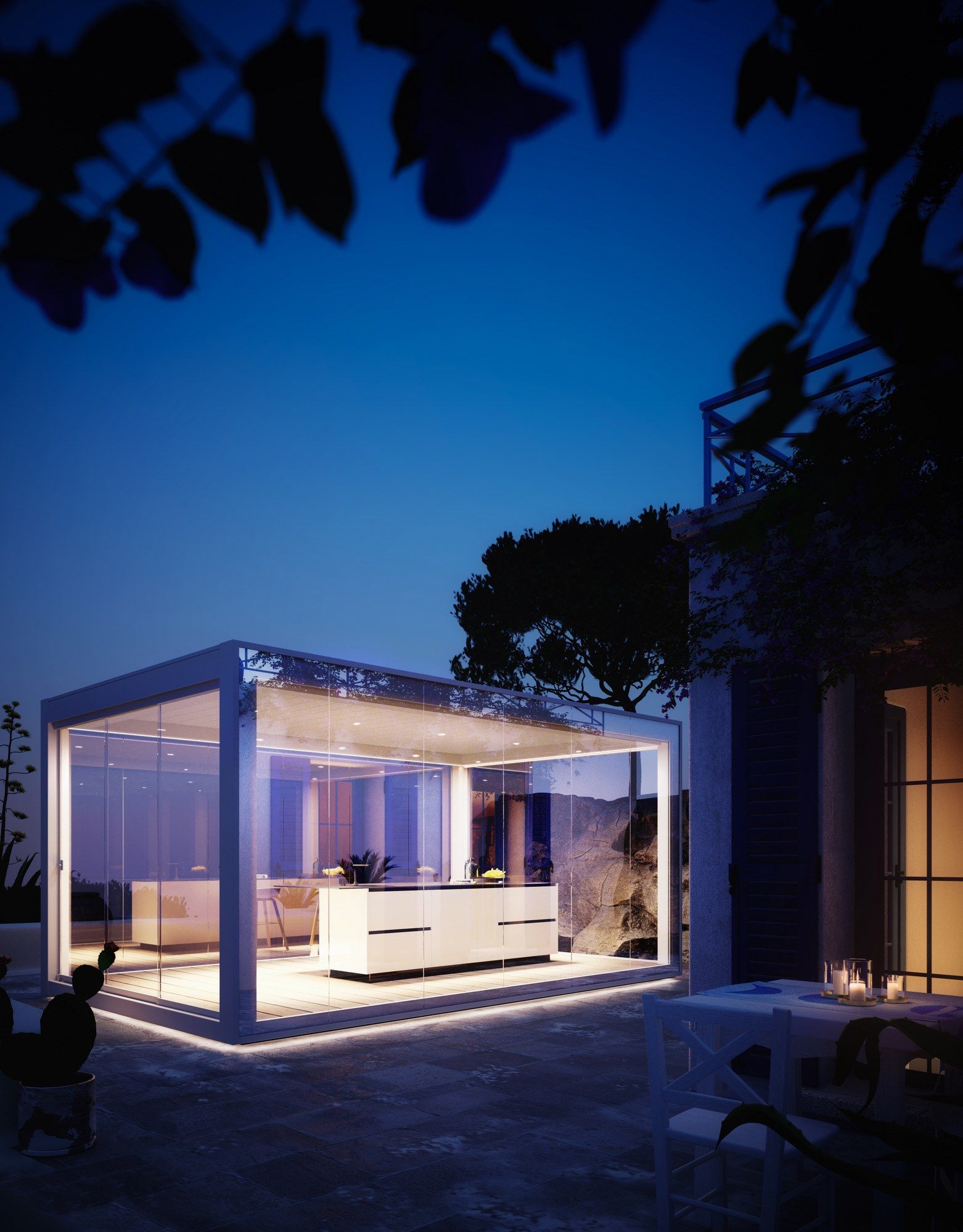 Биоклиматическая беседка с поворотными или убирающимися лезвиями Pratic Hi Pergolas ARCH-00038026 - Вид №5