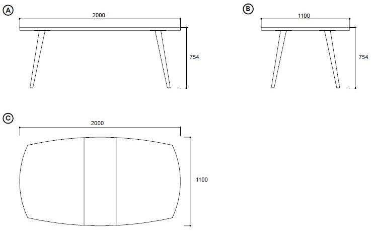 Enza Home Прямоугольный деревянный стол Praga sun-id-1488881 - Вид №2