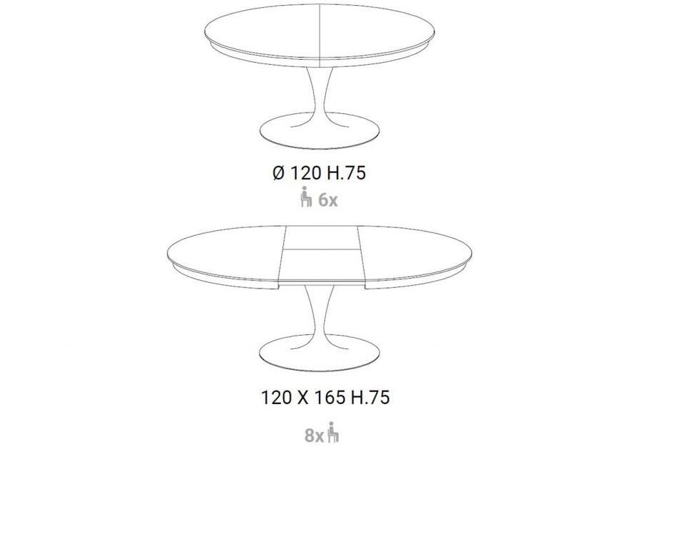 Ozzio Italia Раздвижной круглый хрустальный стол  T310  - Вид №10