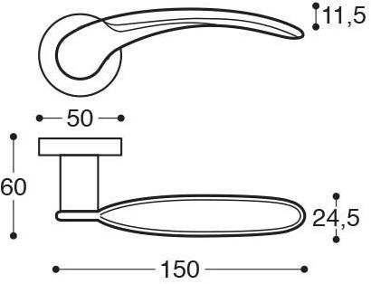 KLEIS Ручка из латуни на розетке Antalya K00a - Вид №7