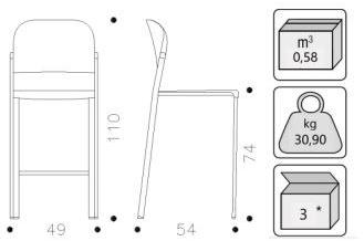 IBEBI Штабелируемый табурет из полипропилена Bio sun-id-1474710 - Вид №1