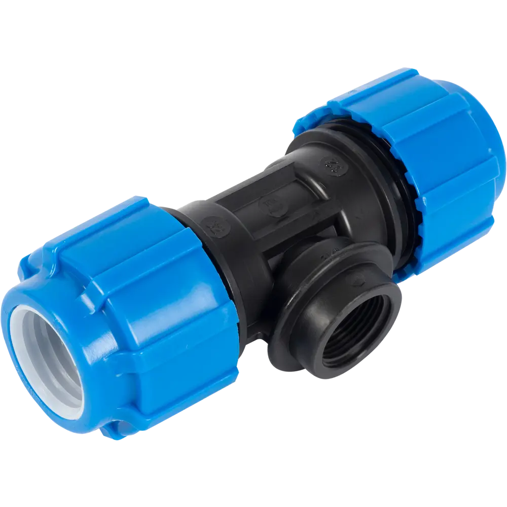 Тройник комбинированный ПОЛИТЭК 32x3/4"x32 мм для систем водоснабжения 13503280 STLM-0003227