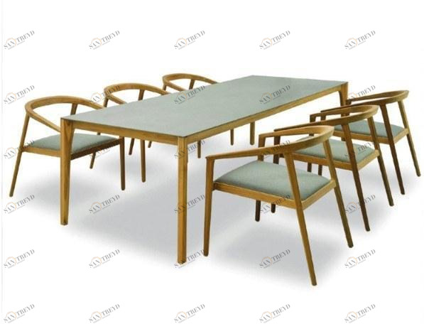 MOBIKA GARDEN Прямоугольный садовый стол из тика Gozo sun-id-1430270