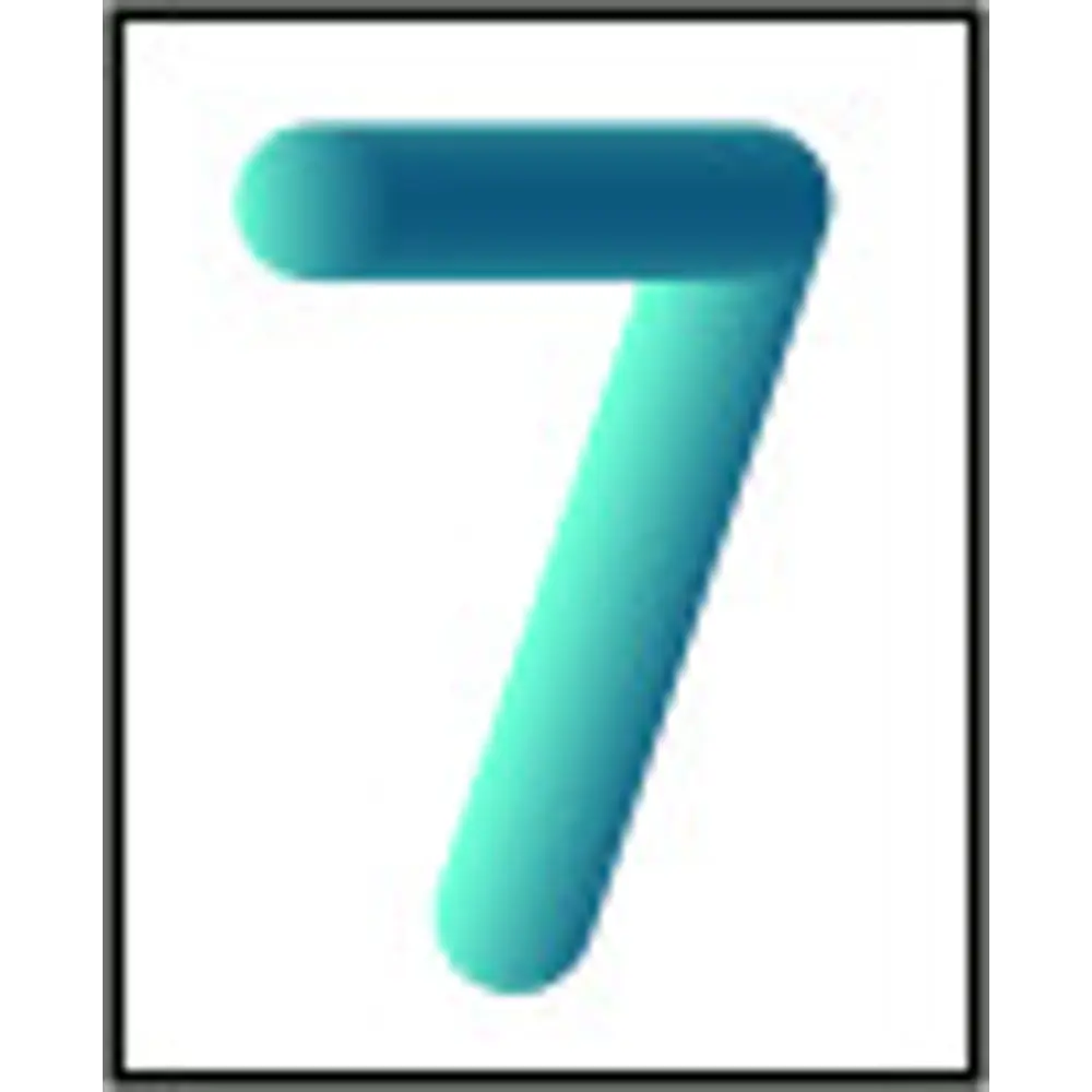 Цифра «7» самоклеящаяся 50x40 мм пенополиэтилен цвет глянцевый белый DUCKANDDOG STLM-2150552