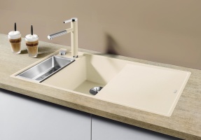 523494 Кухонная мойка Blanco Axia III 6 S-F доска стекло чаша справа, кофе  Blanco Axia Кофе