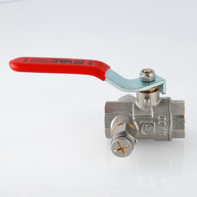 VT.245.N.04 Кран шаровой муфтовый с дренажем и воздухоотводчиком Valtec 1/2"  - Вид №4