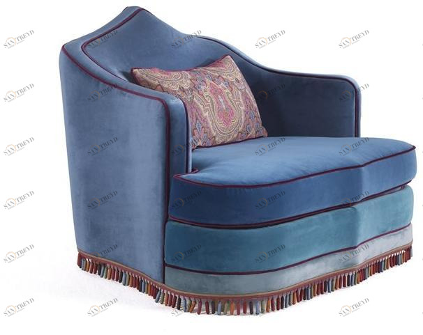 ETRO Home Interiors Бархатное кресло с подлокотниками Amina E.ami.221.a