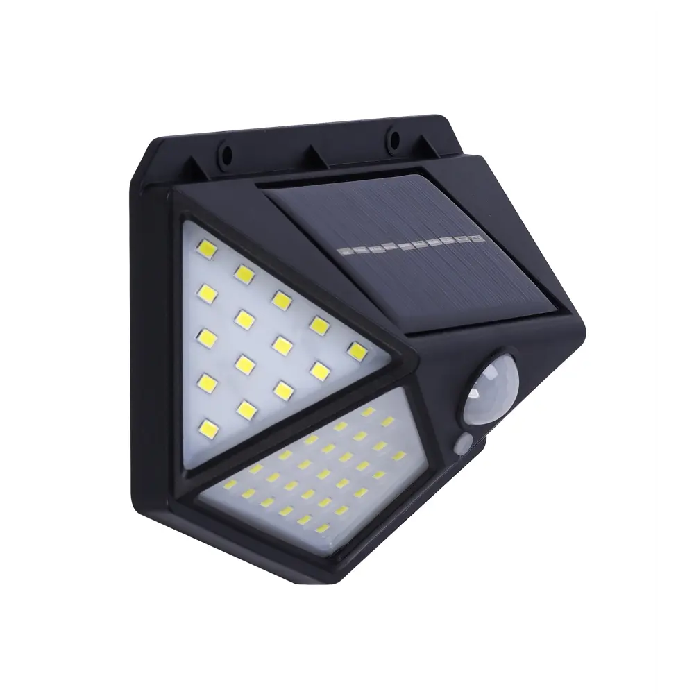 Светильник уличный настенный светодиодный на солнечных батареях с датчиком движения цвет черный/прозрачный Smartbuy STLM-2043662 - Вид №1