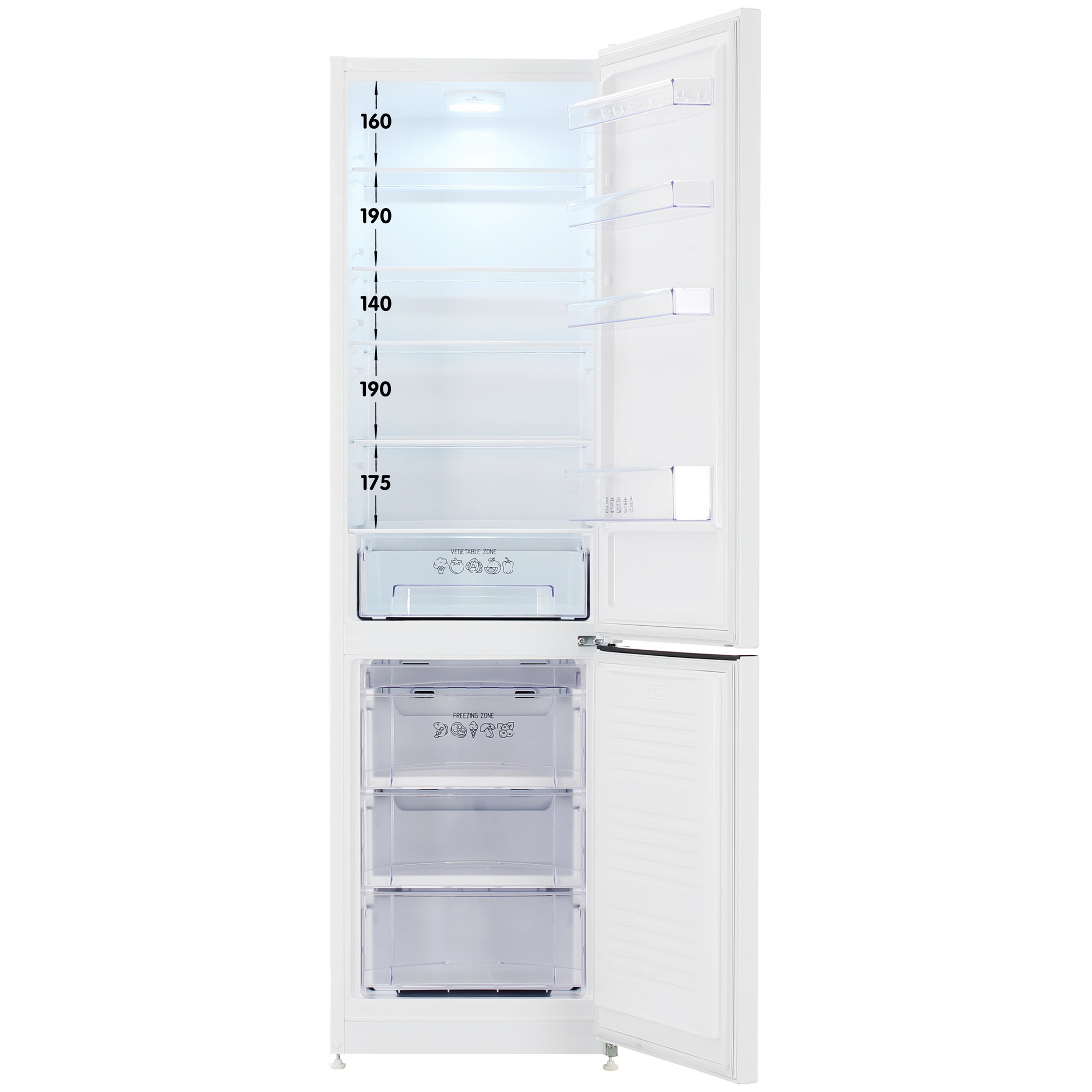 9021274 Холодильник с морозильником   Nordfrost NRB 164NF W белый STDN-0109963 - Вид №1