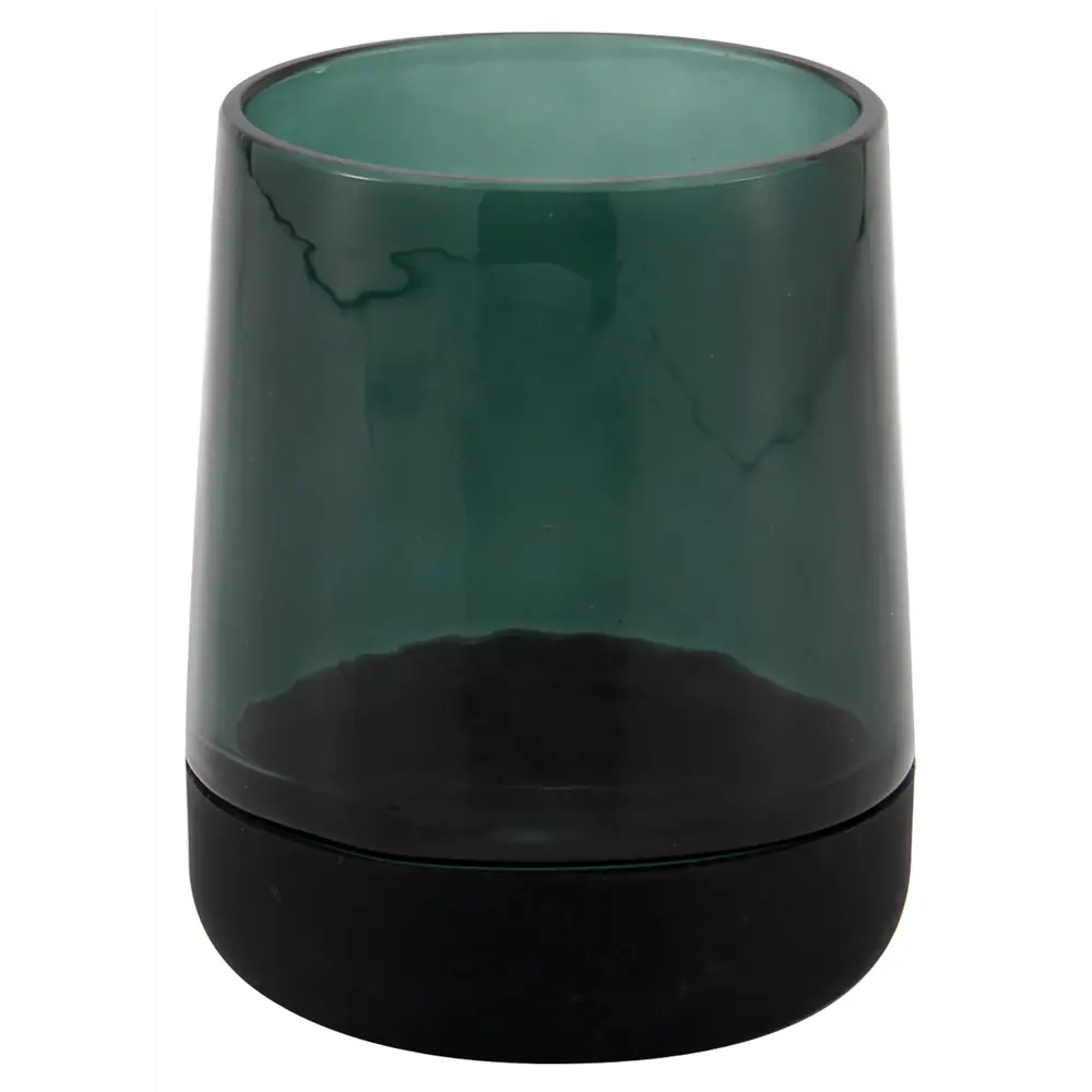 Стакан для зубных щёток Vidage Bonn Silicon стекло цвет зелёный чёрный STLM-2004044