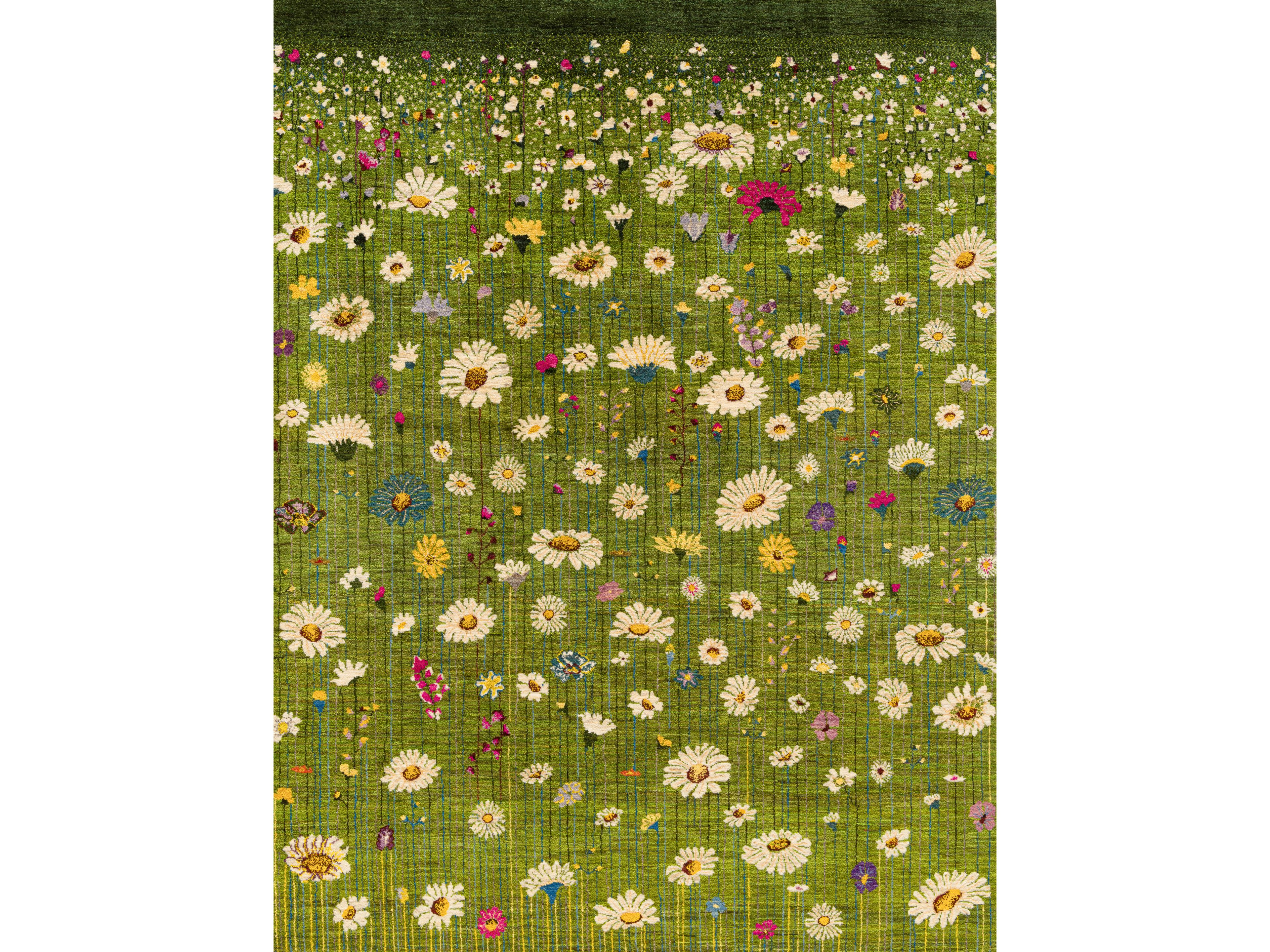 Шерстяной прямоугольный цветочный ковер Zollanvari Flower Meadow ARCH-00098202 - Вид №1