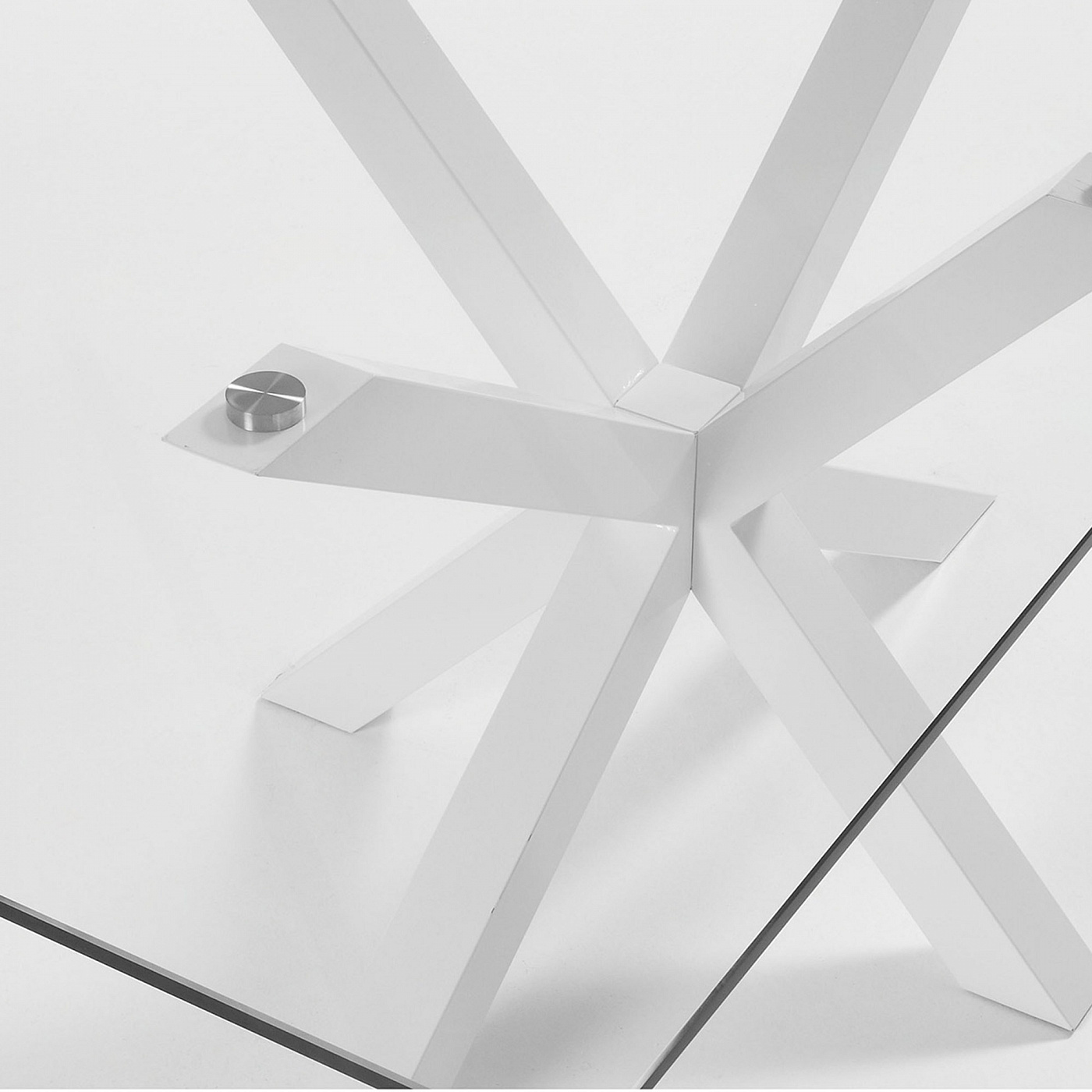 051164 Стол Arya 160x90 стекло белый La Forma Argo - Вид №1